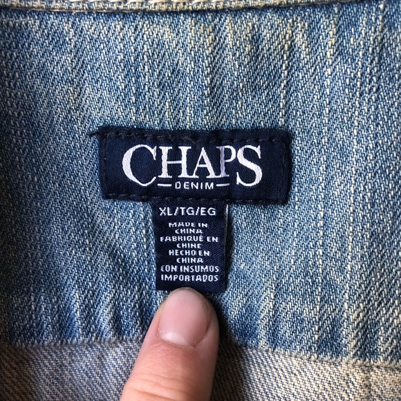 Chaps Faded Denim Vest - Picture 7 of 12